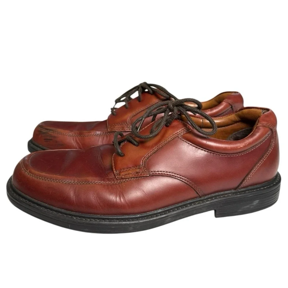 Nunn Bush Men's Brown Leather Dress Casual Oxford‎ Shoes - Size 10 Vintage SU